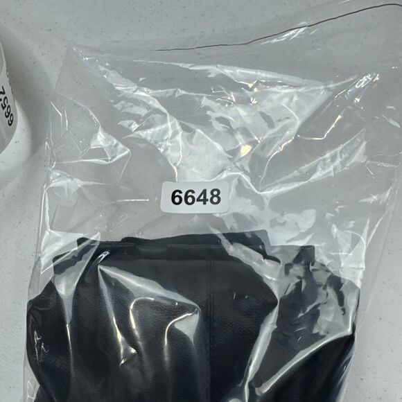 Cartise Faux Black Leather Skirt 8 Mod Edgy Romantic Career Capsule Quiet Luxe - Picture 11 of 11